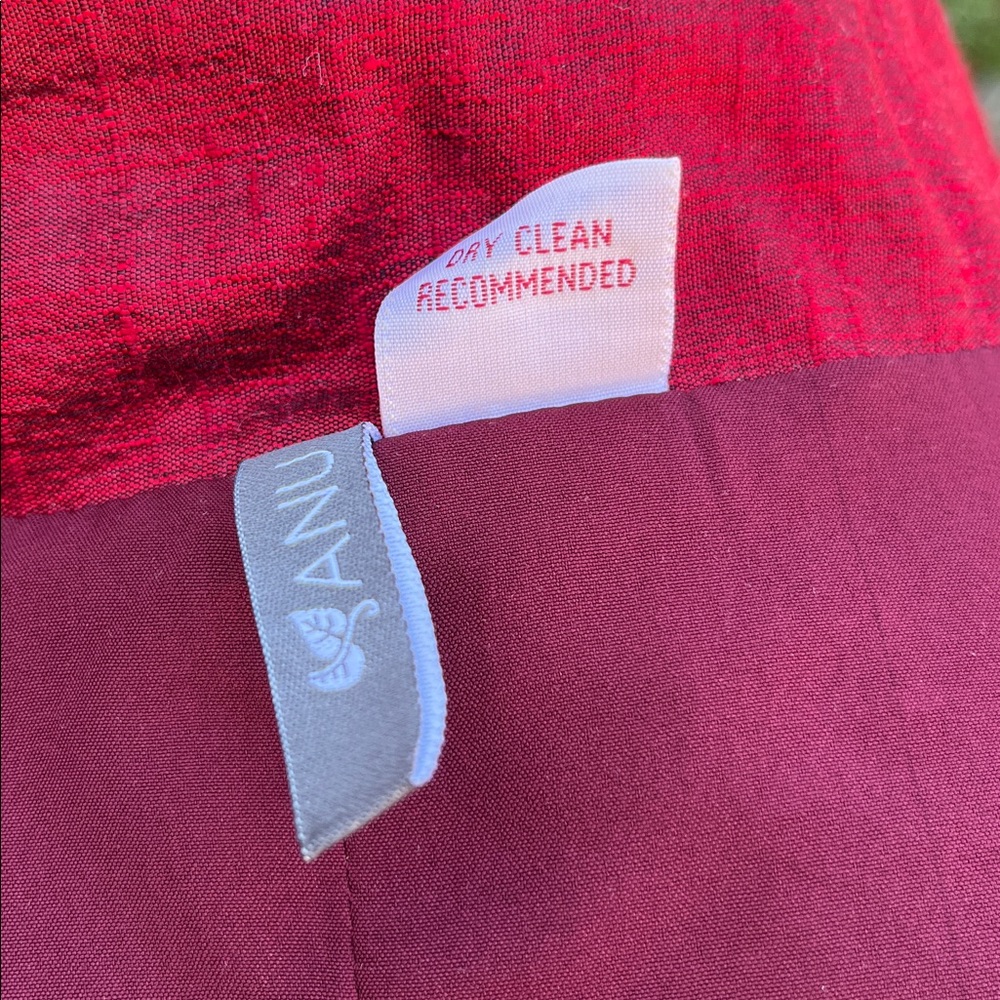 Silk 100% Elegant Red Women's Jacket Indian Embroidered Size S - Picture 9 of 9